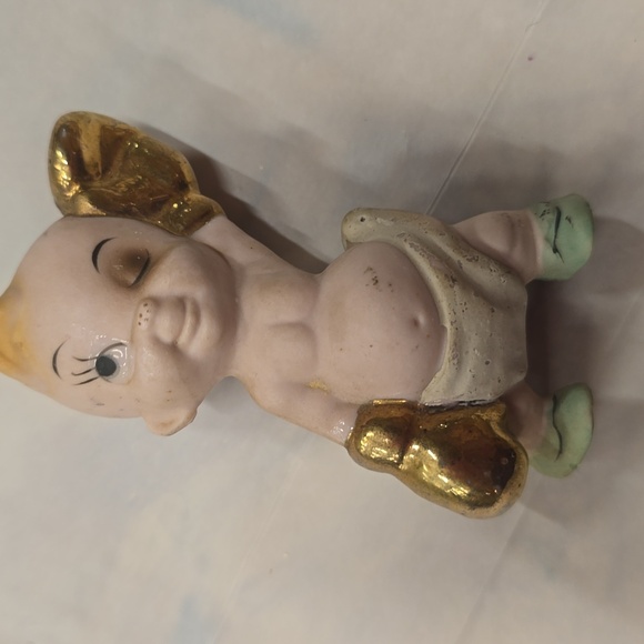 Vintage Porcelain Diaper Baby Figurines Set Golf Rifle Football Boxing Japan SET - Picture 6 of 12